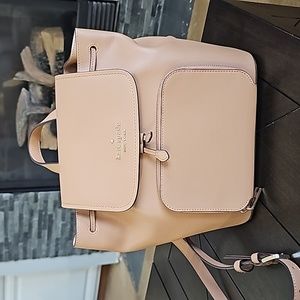 Kate Spade tan leather backpack